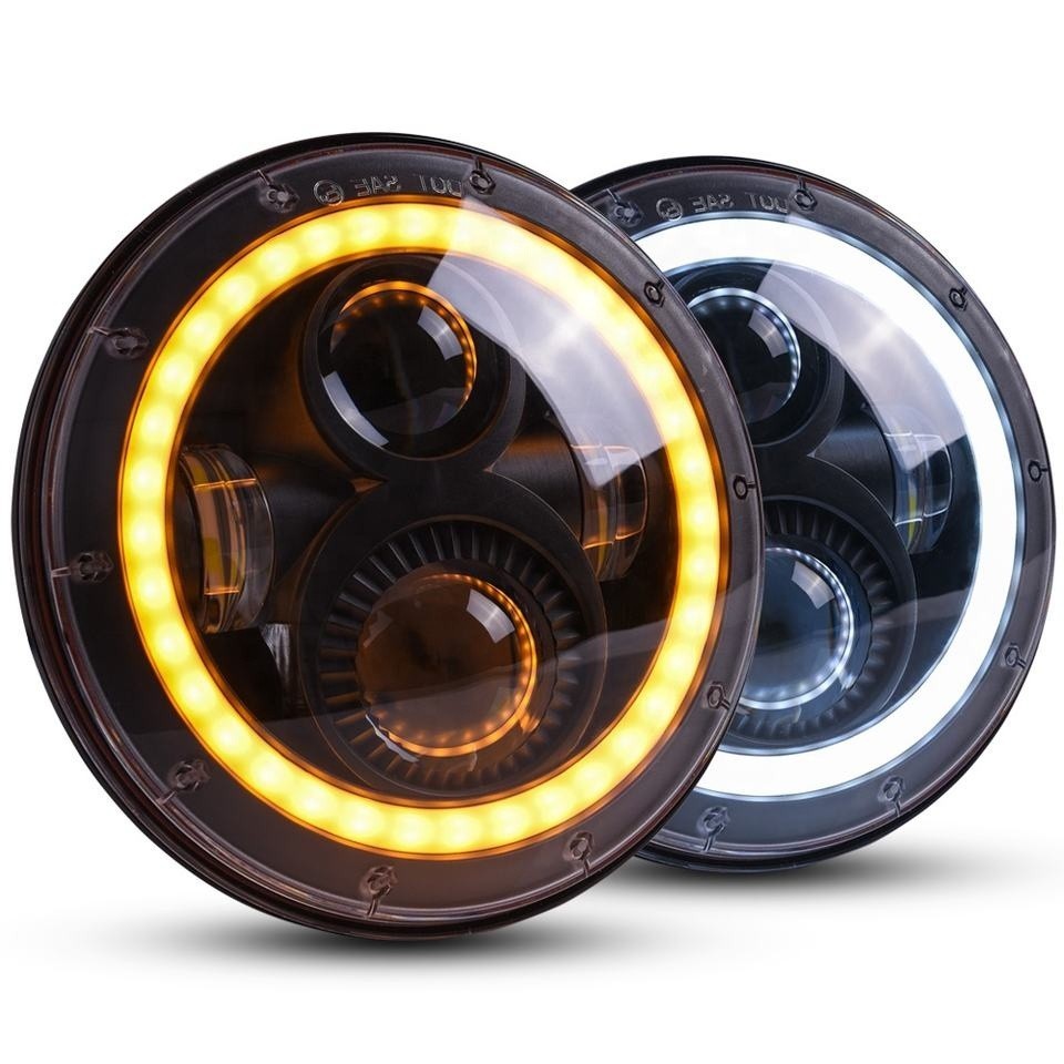 MICTUNING Led Ambient car led lights RGB LED Driving Headlight Light ...