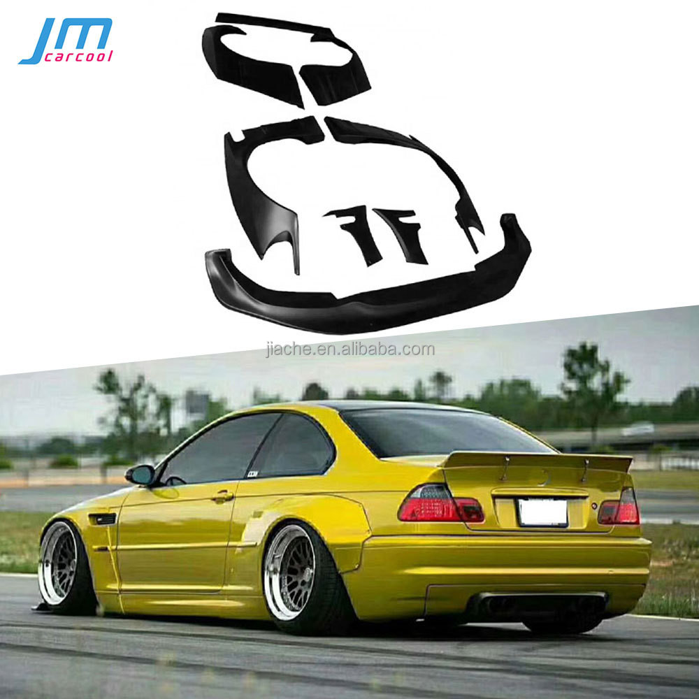 for BMW E46 Body Kit 3 Series Wide Body Kit Coupe Sedan FRP Fiber Glass ...