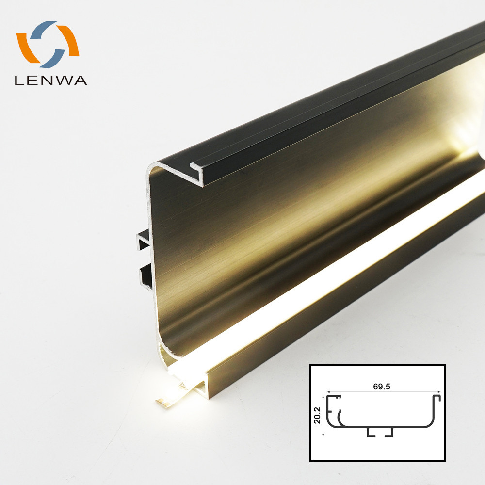LENWA Aluminium New Arrival Gola Shape Led Door Handles for Kitchen ...