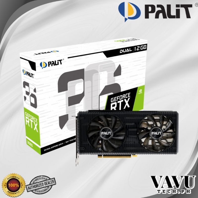 Palit Nvidia Geforce RTX 3060 Dual 12GB (RGB) GDDR6 Gaming Video ...