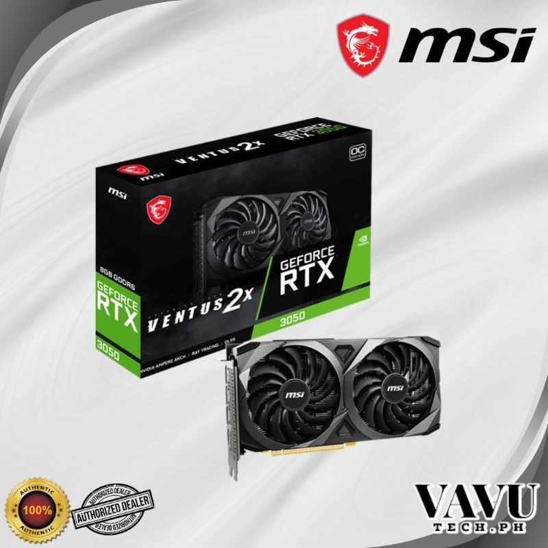 MSI RTX 3050 Ventus 2x OC 6GB GDDR6 Video Graphics Card | Shopee