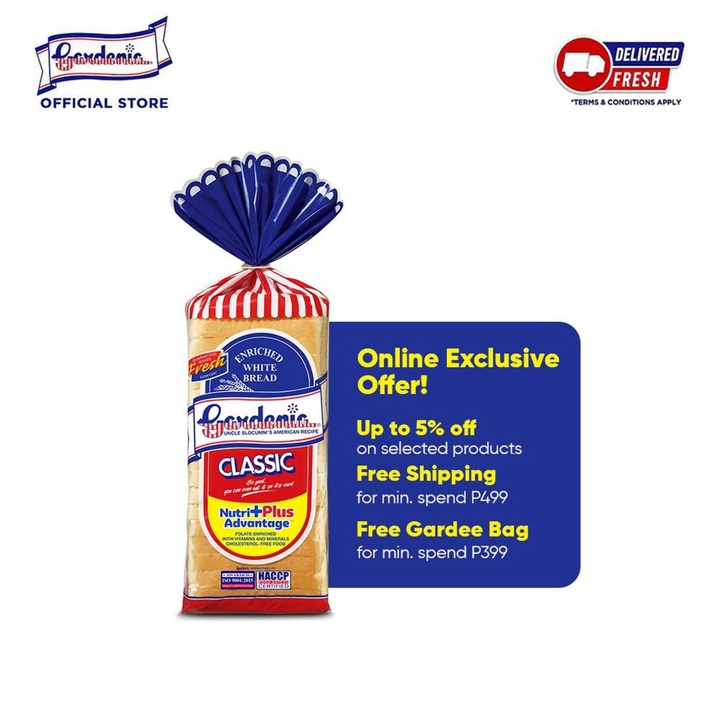 Gardenia Classic White Bread 600g Regular Shopee Philippines