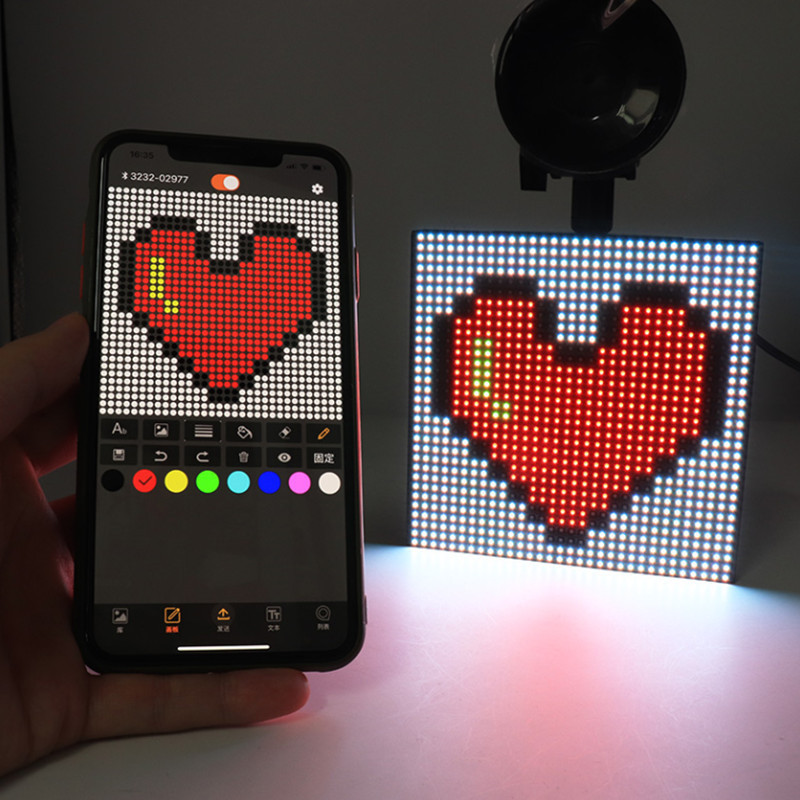 Car LED Display Screen APP Remotely Control GIF Programmable Message ...