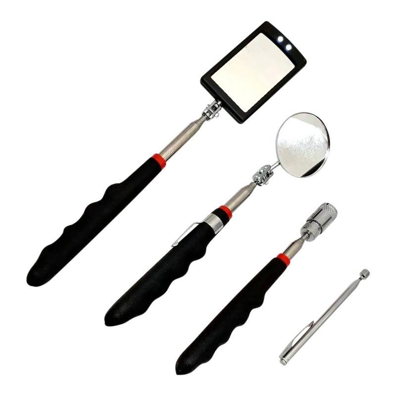 Portable Car Angle Observation LED Inspection Mirror 360 Degree ...