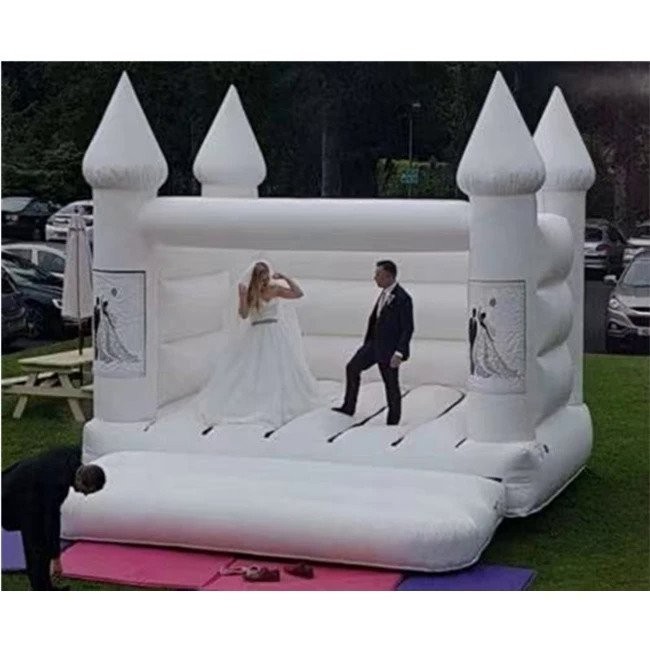 Custom White Inflatable Wedding Bounce Castle Inflatable Wedding ...