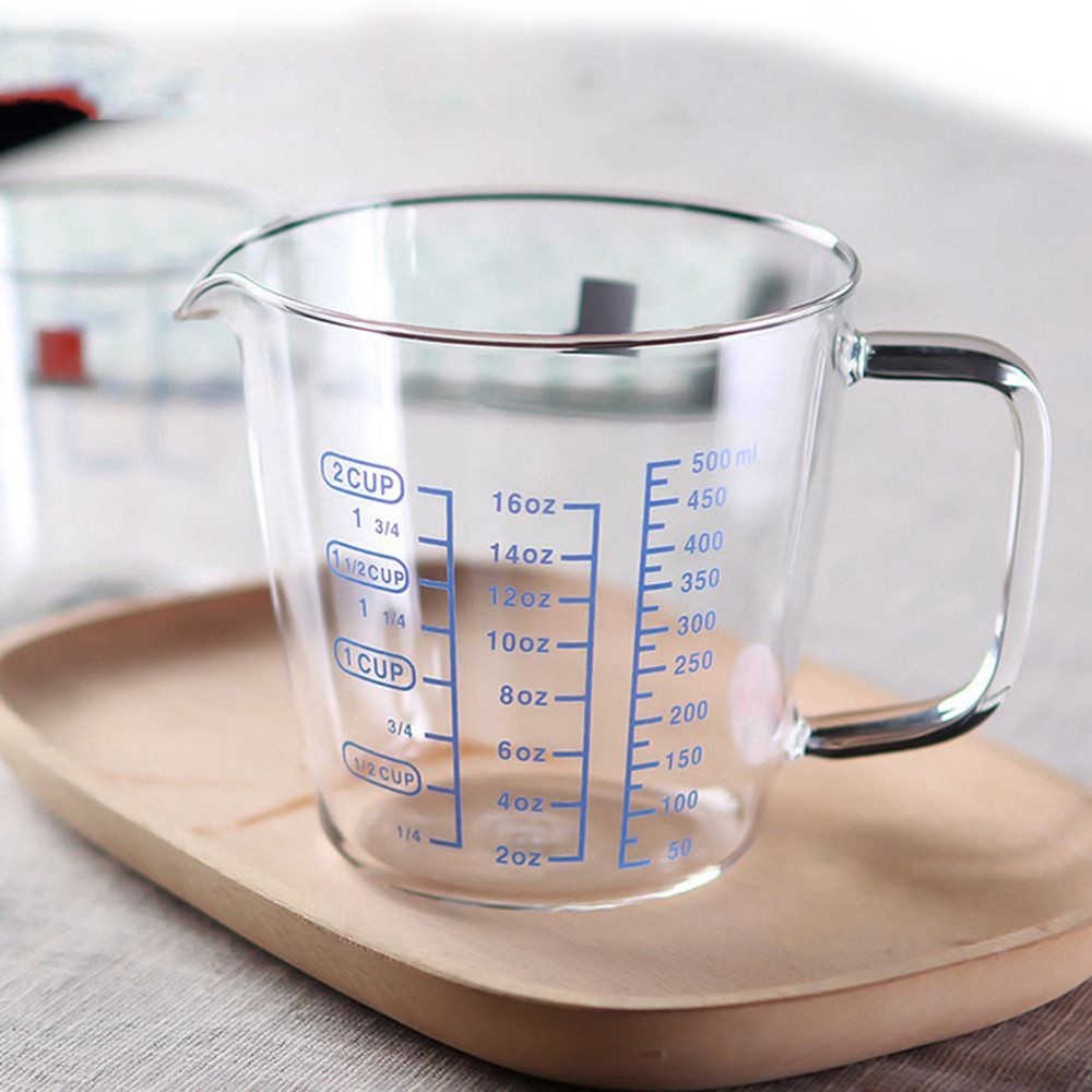☛High Borosilicate Measuring Glass Cup Liquid Scale Measurement With ...
