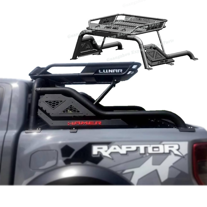 HM Universal Steel Roll Bar with Basket Rool Racket for Ranger for ...