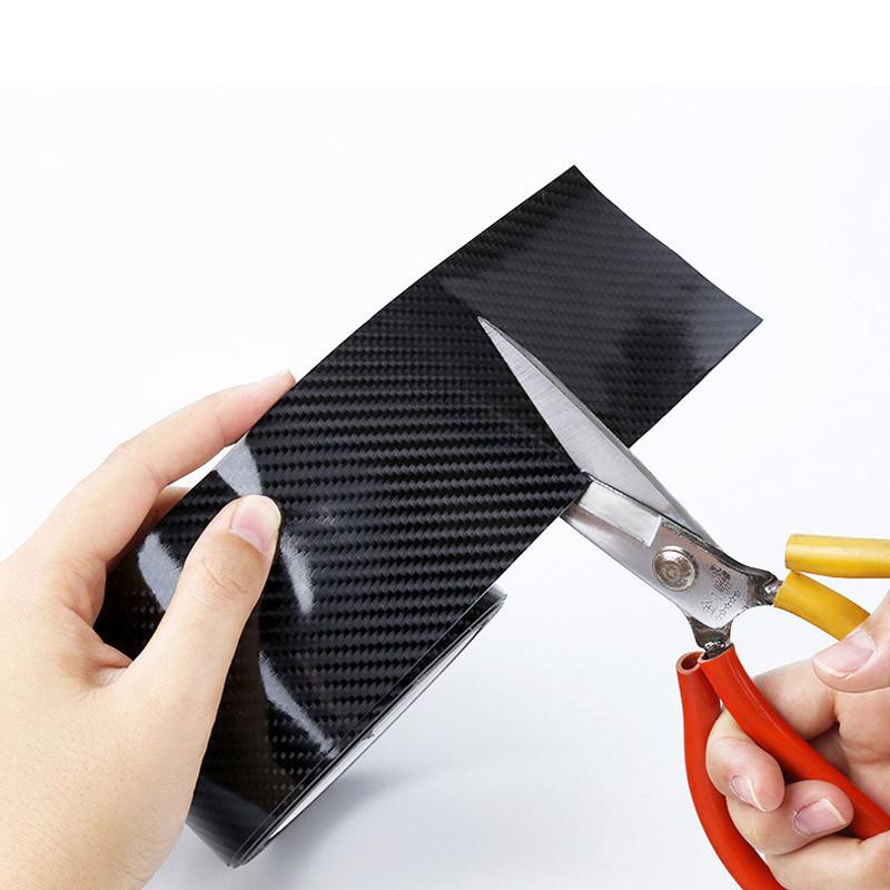3M Moulding Strip Front Bumper Strip Carbon Fiber Rubber Sticker Anti ...