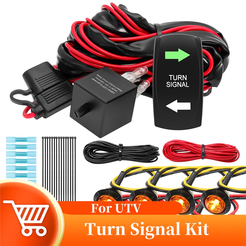 Rocker Switch Turn Signal Kit For Polaris For Sportsman SXS ATV UTV ...