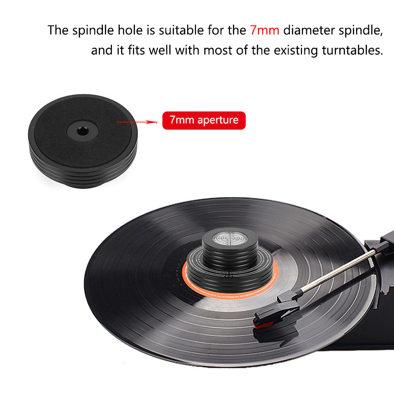 5060Hz Record Weight Stabilizer LP Vinyl Record Clamp Turntable Disc ...