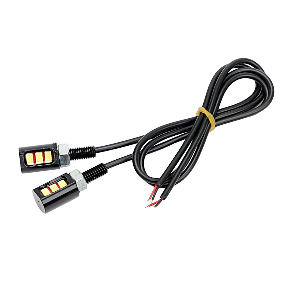 Hundnsney 2X Chrome 5630 LED License Plate Lights - 12V Universal Fit For Motorcycle & Car