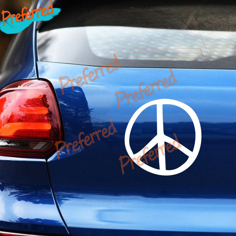 Simple Decals Peace Sign Car Stickers Waterproof Car Decorations Body ...
