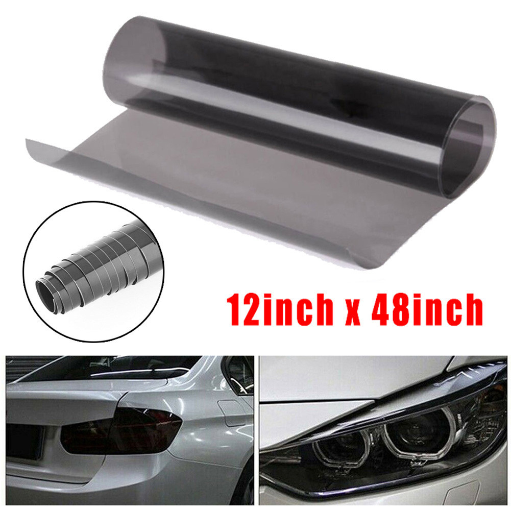 Dark Black Smoke Headlight Taillight Tinting Film – 30cm X 150cm Roll, Fog Vinyl Wrap, UK