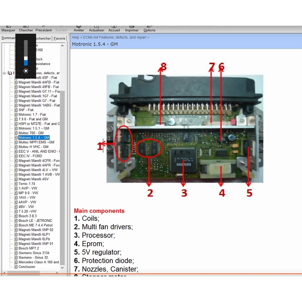 Car ECU Repair Software Description and Location Pinout Of ECUs ...