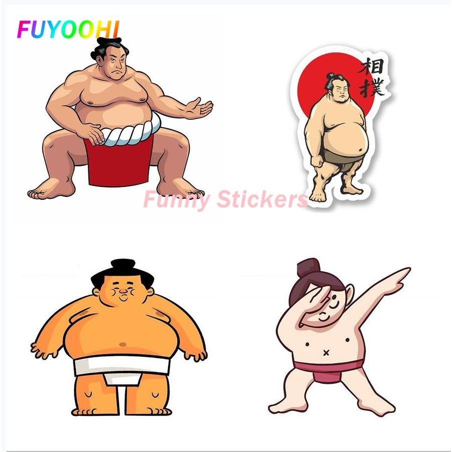 FUYOOHI Play Stickers Personality Sumo Wrestler Fine Anime Car Sticker ...