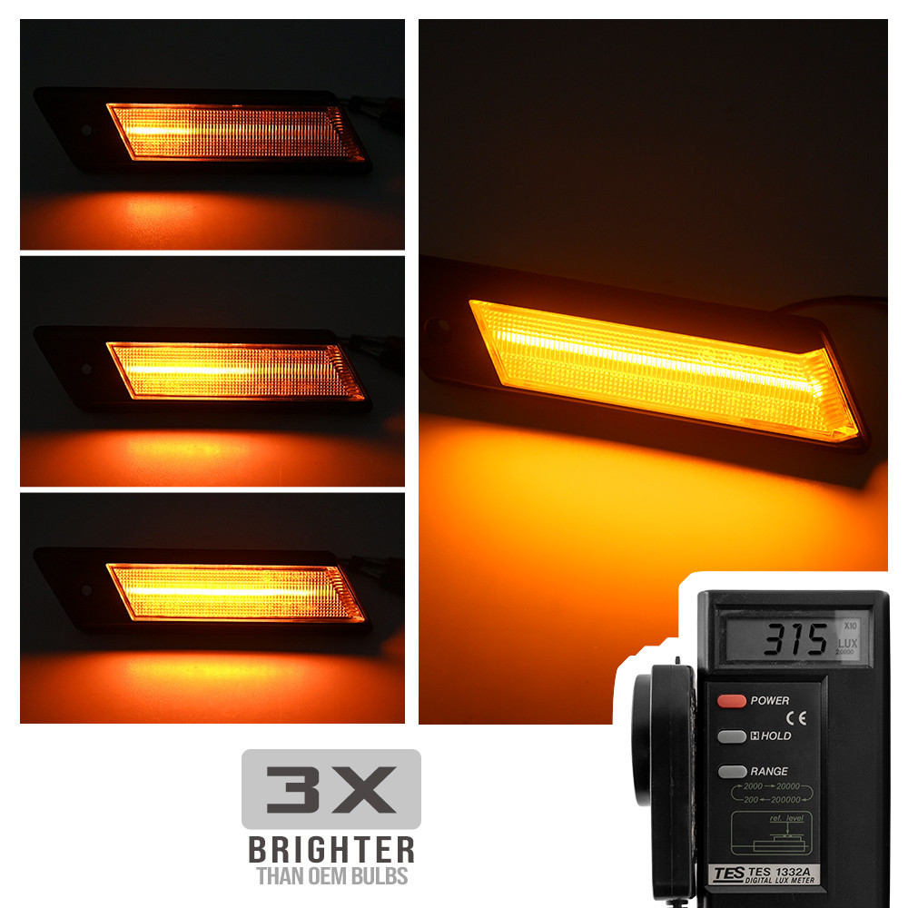 2x Led Dynamic Turn Signal Light Side Marker Fender Sequential Lamp ...