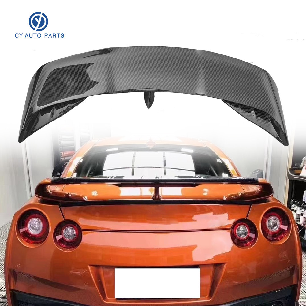 OEM Style Carbon Fiber Rear Trunk Wing Spoiler For Nissan GTR R35 2017 ...