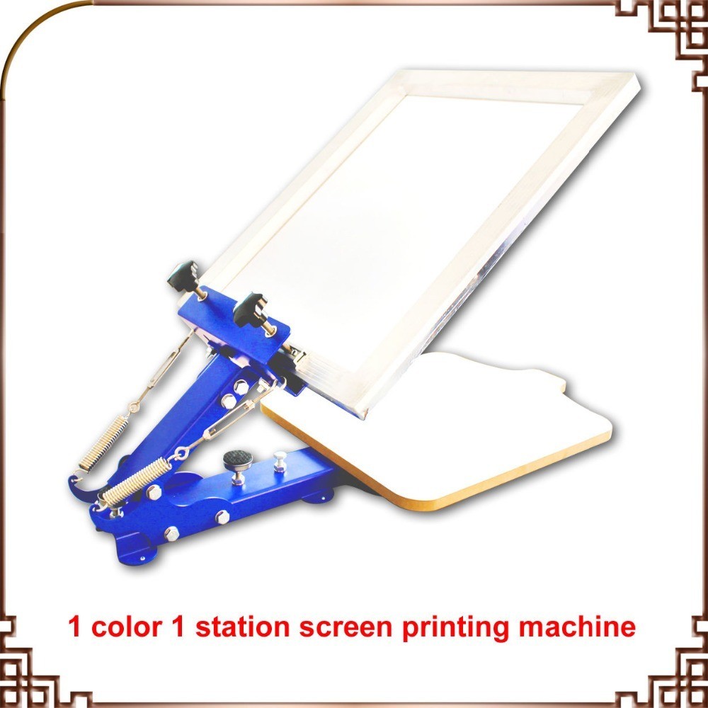 1 COLOR SCREEN PRESS single color screen printing manual desktop screen ...