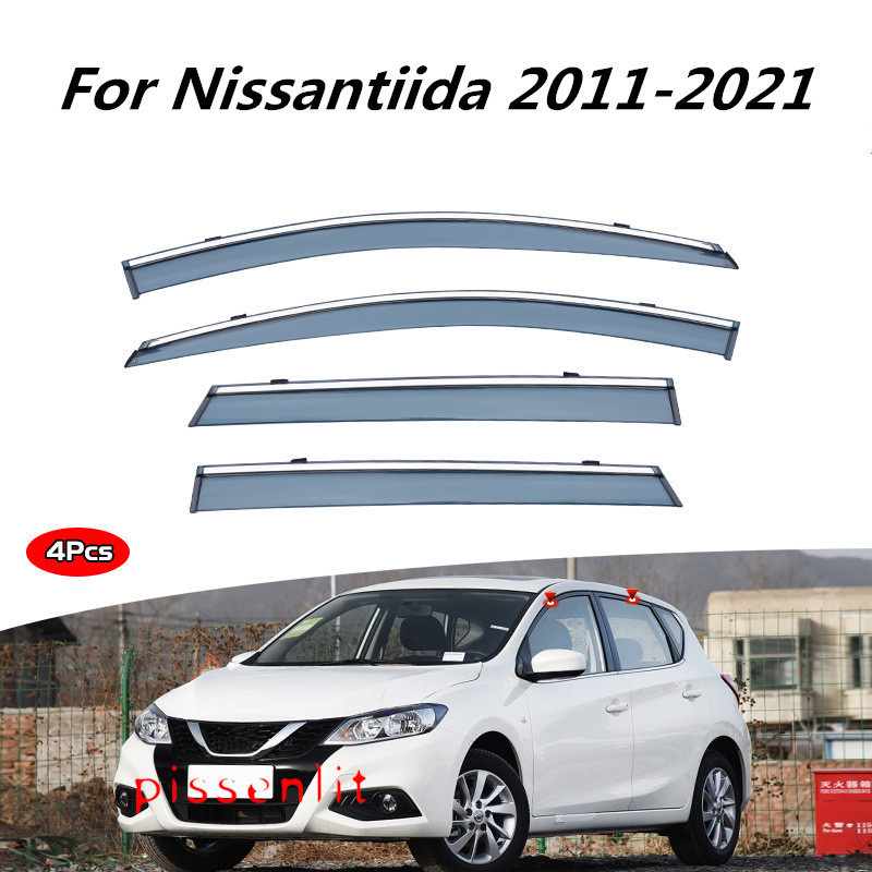 For Nissan TIIDA Tiida 2011-2021 Outer Trim Chrome Rear Window Roof Sun ...