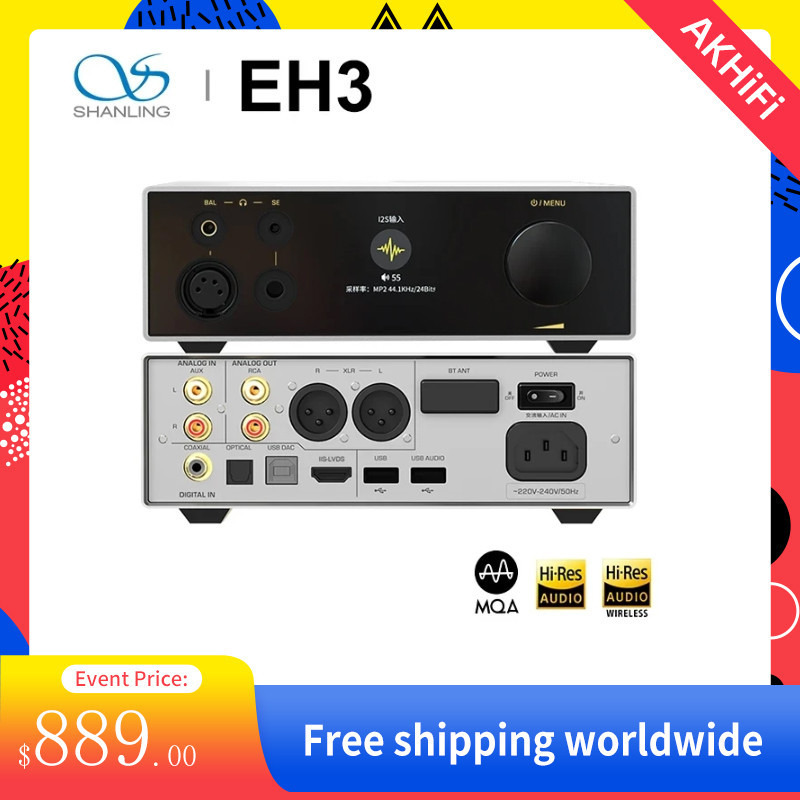 ★SHANLING EH3 Desktop DAC AMP Streamer ES9039SPRO 4* OPA1612 Chip Hi