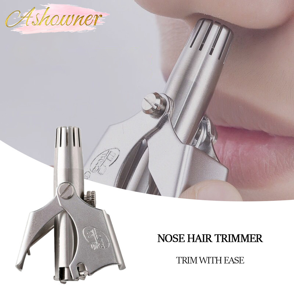 Nose Trimmer for Men Stainless Steel Manual Trimmer for Nose Razor ...