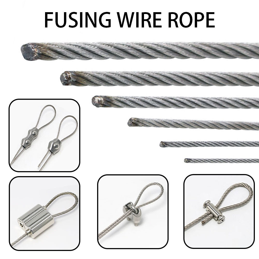 1.5mm-6mm Stainless Steel Flexible Steel Wire Rope, Tail Fuse Treatment ...