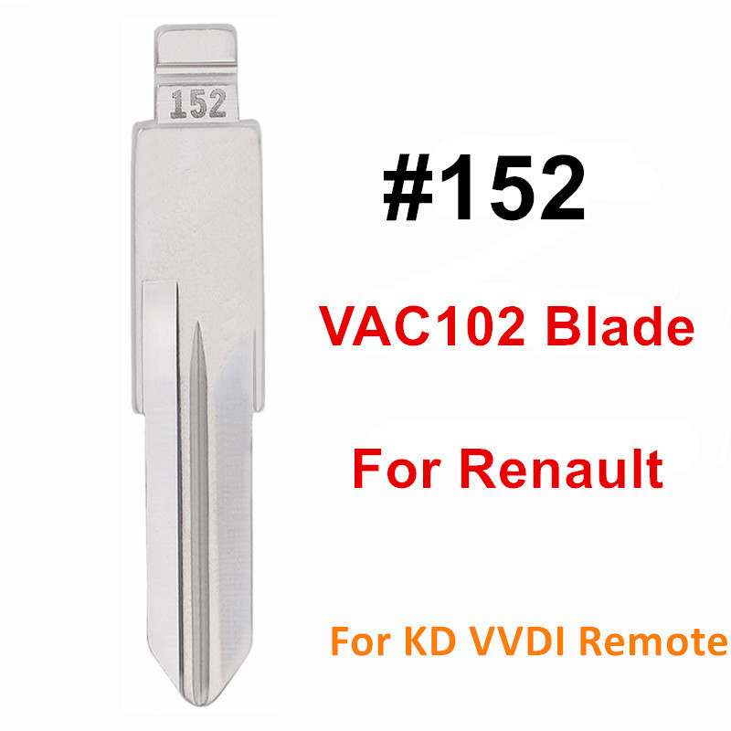 5pcs KD VVDI Remote Car Key Blade VAC102 #152 Uncut Flip Blank Car Key ...