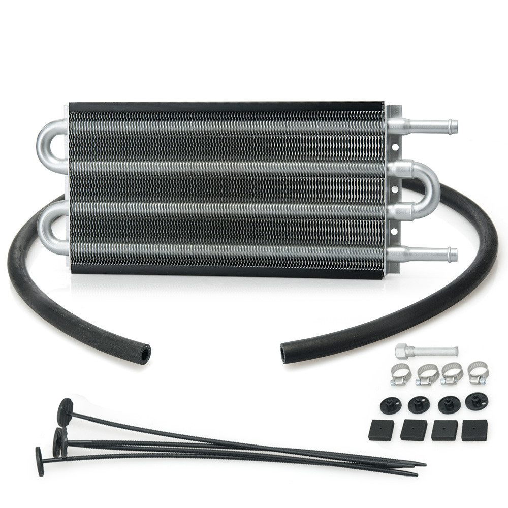 GenuineEPMAN 4 6 8 10 Row Black Aluminum Remote Transmission Oil Cooler ...