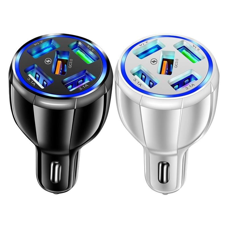 USB Car Charger Adapter 5 Port Fast Charger Adapter overcharge and ...