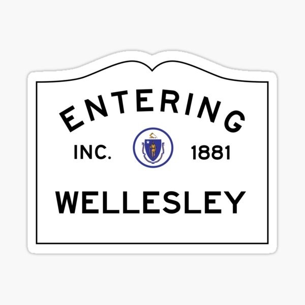 Entering Wellesley Commonwealth Of Mas 5PCS Car Stickers for Art Home ...