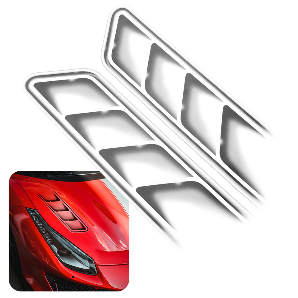 Car Styling 3D Fake Vents Decorative Stickers for Nissan Almera Renault ...