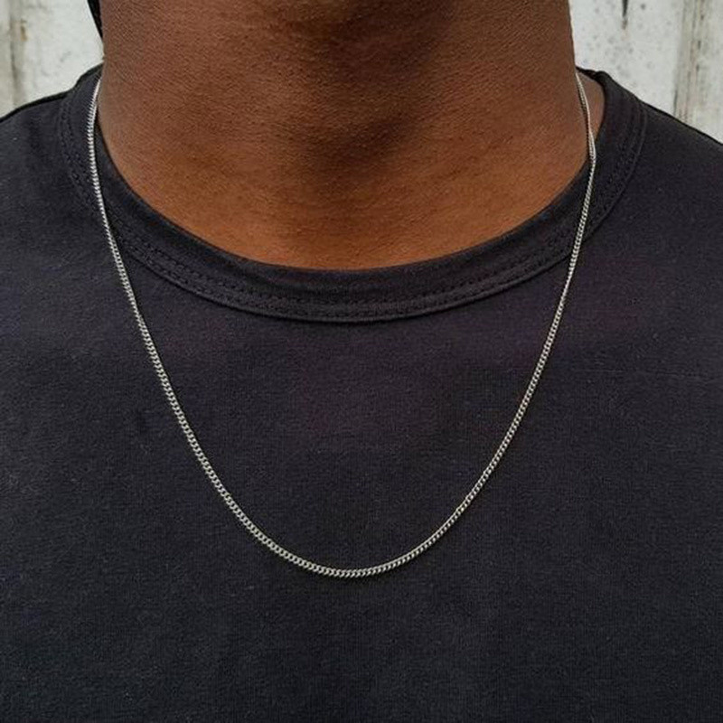Basic 3-6MM Snake Cuban Curb Link Flat Box Wheat Chains Choker ...