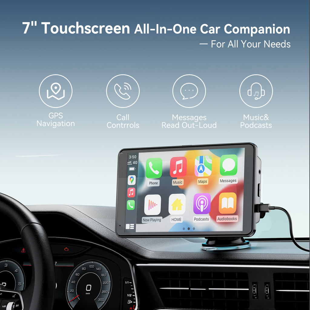 Spedal 796N 7Inch Dash CamCarplay&Android Auto 1080P HD IPS Touchscreen ...