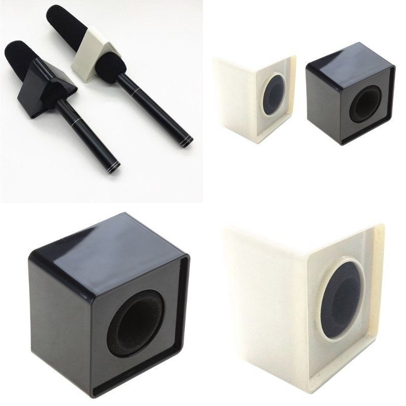 ☜Microphone Logos Flag Mic Station Cube Square Interview Box ABS Props ...