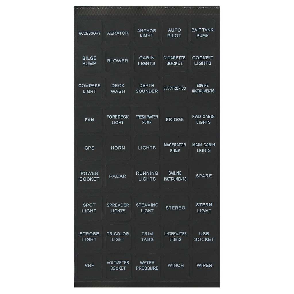 1 Set Car Boat Instrument Switch Panel Decals Label Marine GPS Horn ...