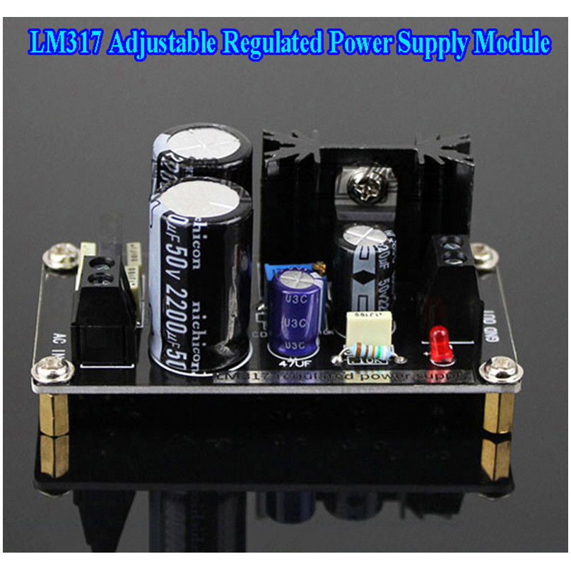 ~AC-DC LM317 Adjustable Rectifier Filter Regulated Power Supply Board