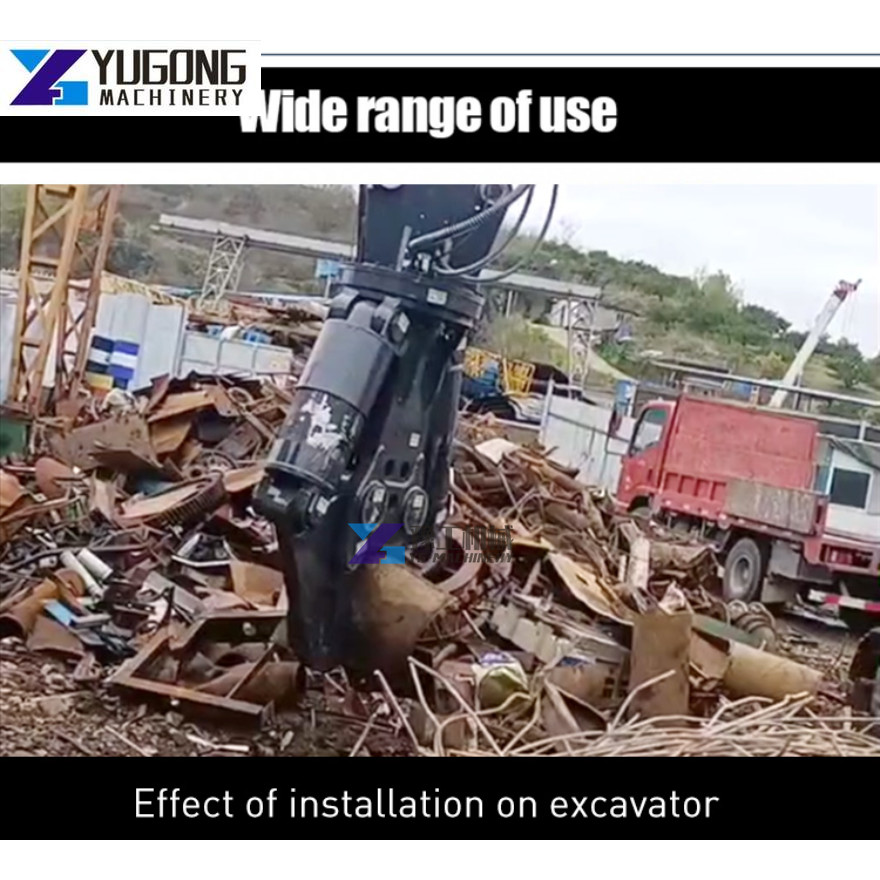 650T Excavator Attachments Hydraulic Shear Hydraulic Scrap Metal Shear ...