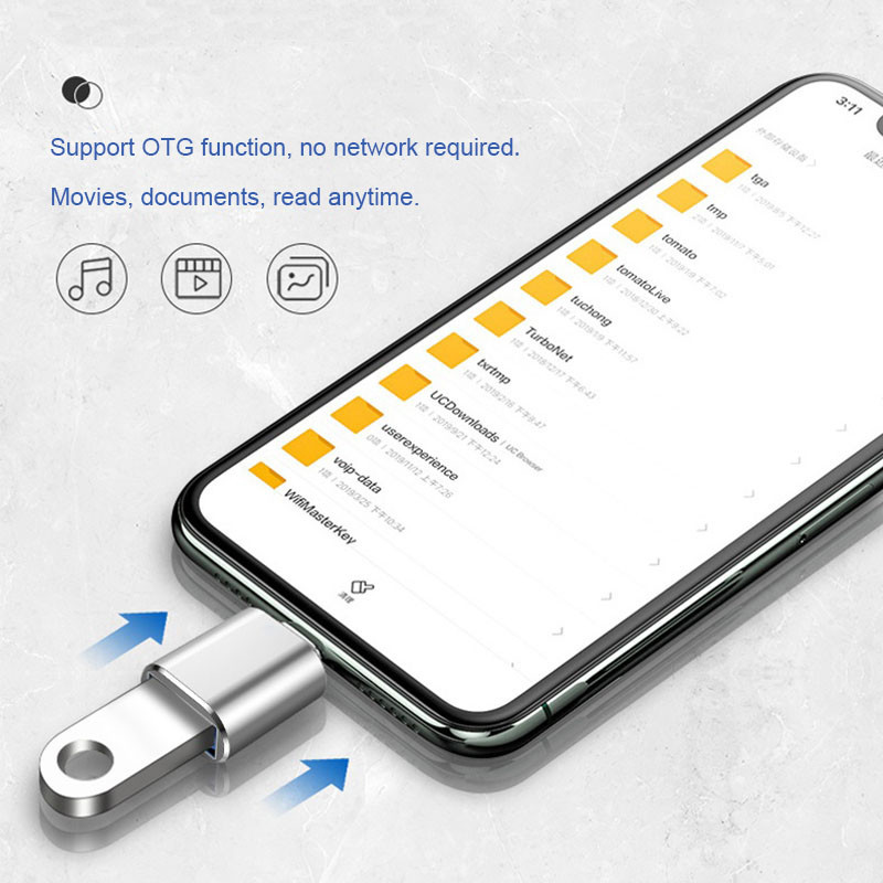 1PCS Type C OTG Male To USB Female Adapter Converter Connector For DS ...