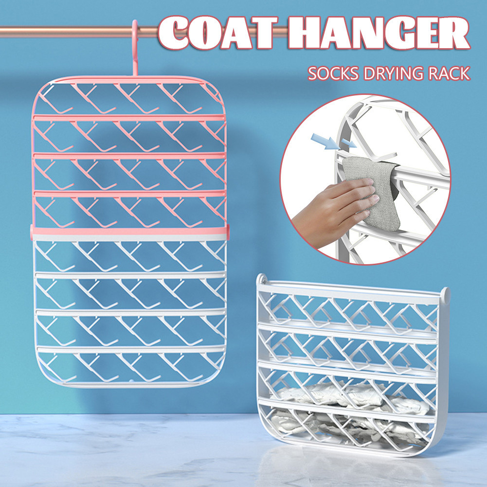1pc Foldable Socks Drying Racks Plastic Storage Hanger For Socks Ties ...
