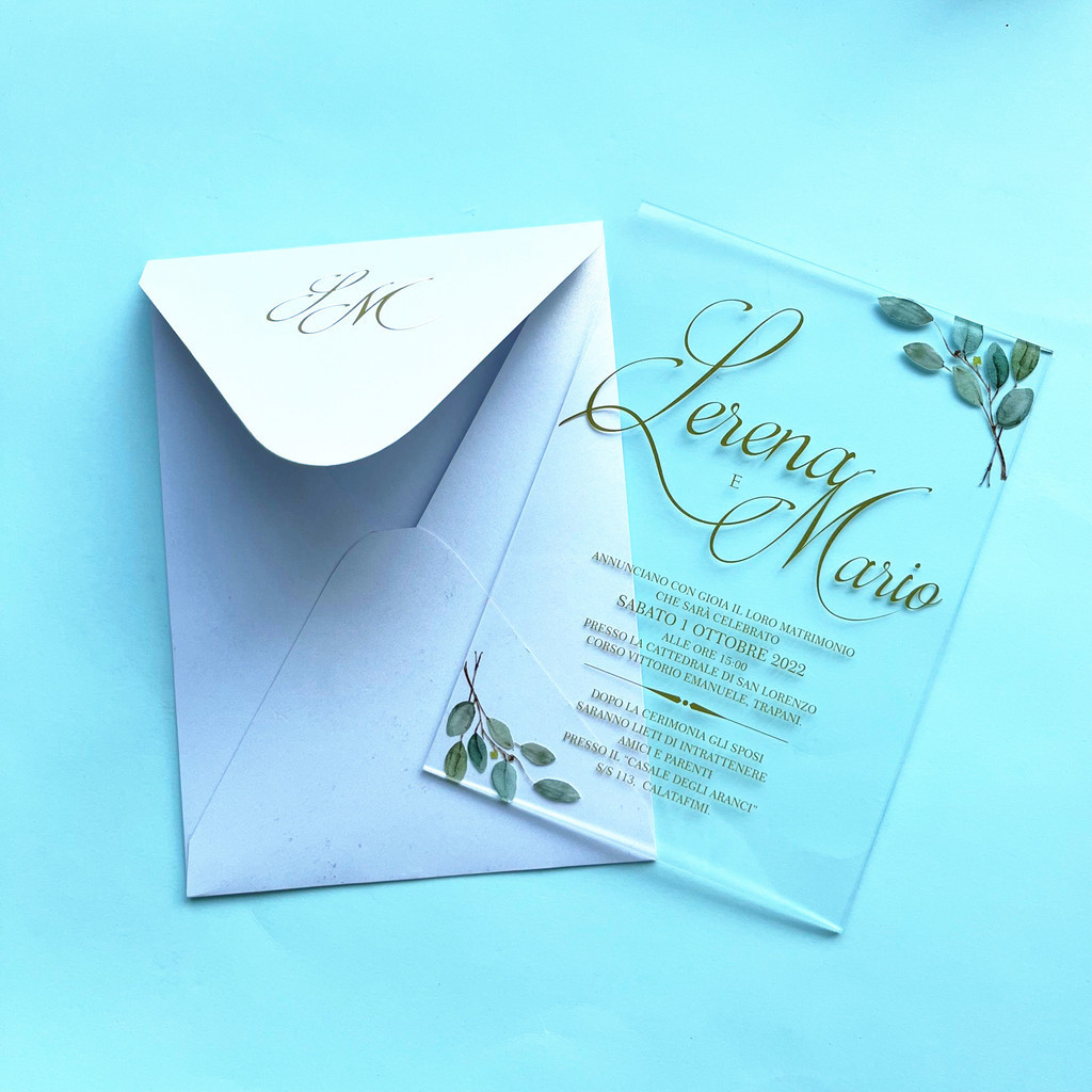 Elegant 10pcs Wedding Invitation Card Model with White Pearl Paper ...