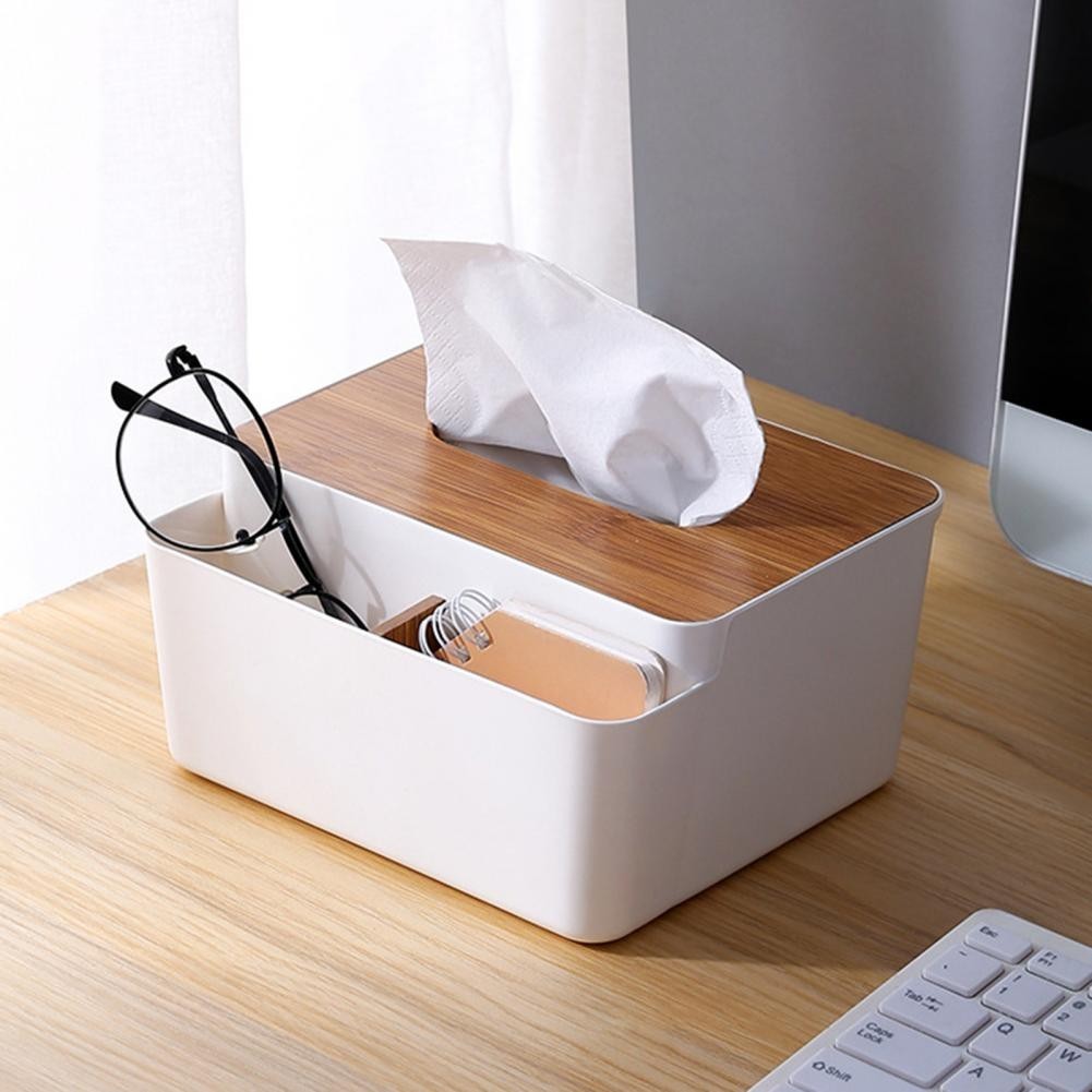 Tissue Container for Office Tissue Box Tissue Holder Wooden ...