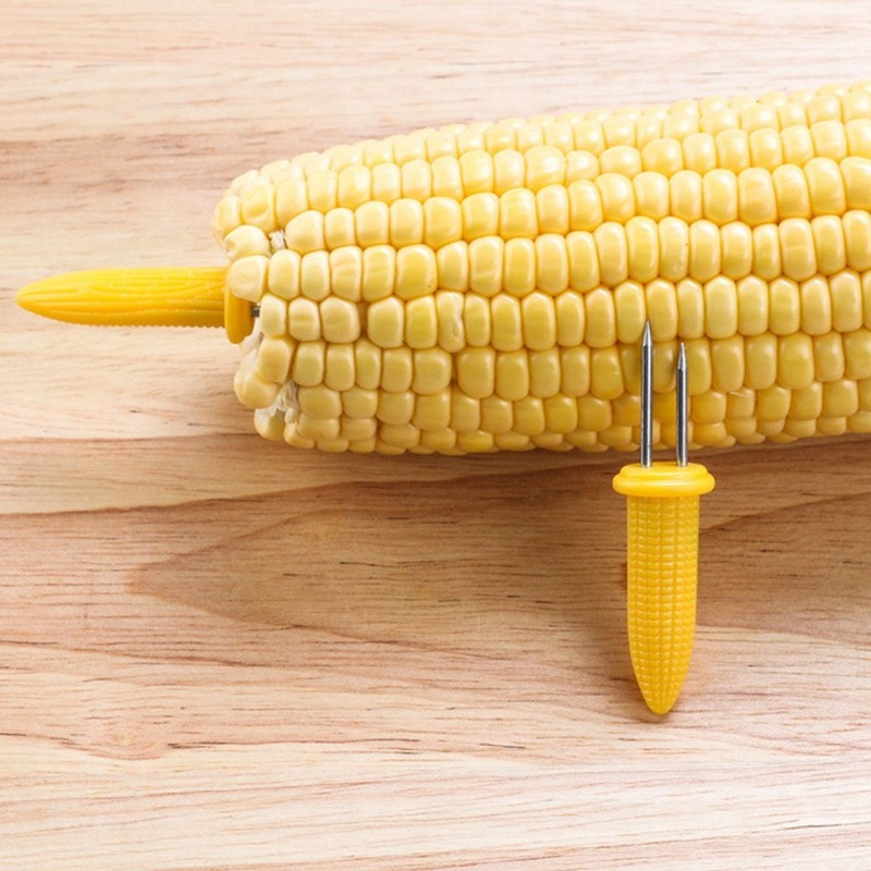 6 Pieces Of Corn Rack Corn On The Cob Stainless Steel Corn Rack Fork ...