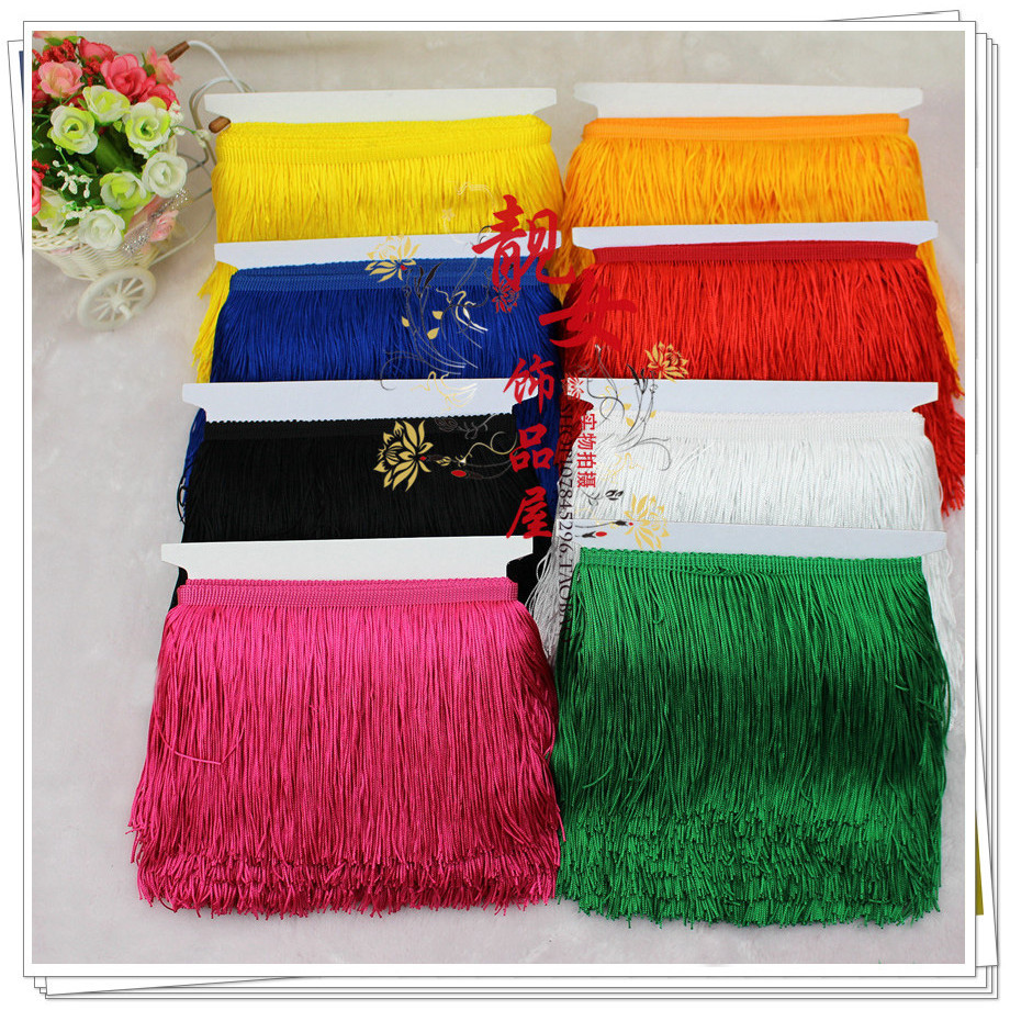 10 meters/lot 15cm Wide Long Polyester Curtain Tassel Fringe lace Trim ...