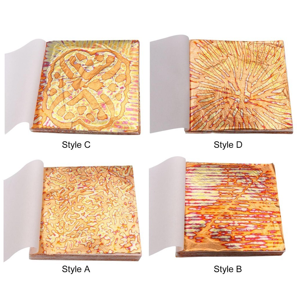 Imitation Gold Foil Papers with Patterns Decor Multipurpose Practical ...