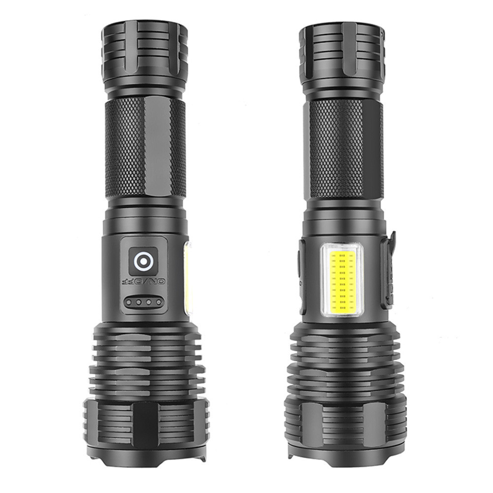 Super Bright Flashlight with Side Light Powerful LED Flashlight 5 Gears ...