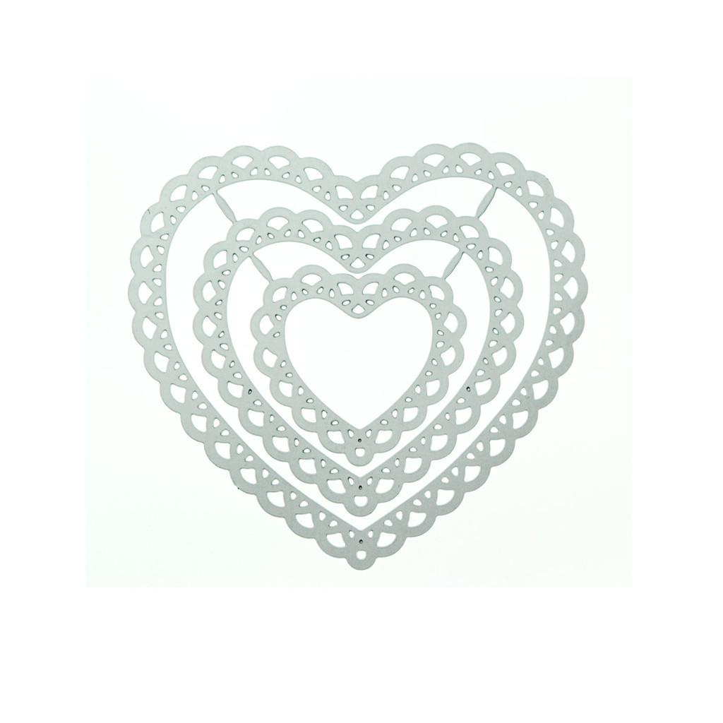 Lace Heart Pattern Metal Cutting Die Scrapbook Diy Art Work Background ...