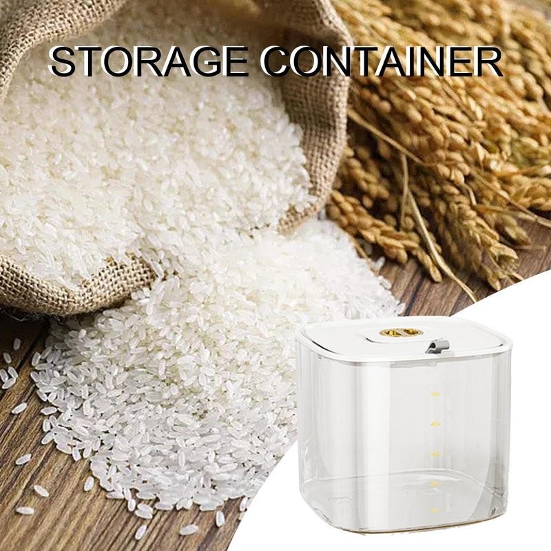 Rice Holder Bin Rice Storage Bin Dispenser Airtight Cereal Dry Food ...