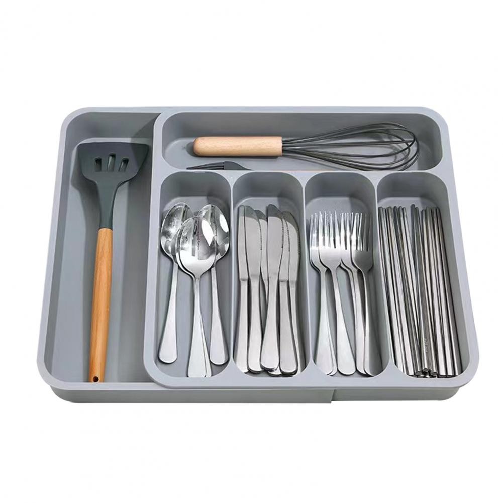 Utensil Storage Box Expandable Cutlery Storage Box with Multi ...