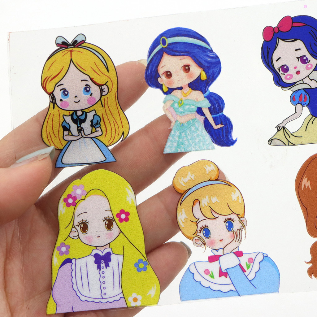 Cartoon Disney Cute Princess UV DTF Stickers for Glass Cup Decoration ...