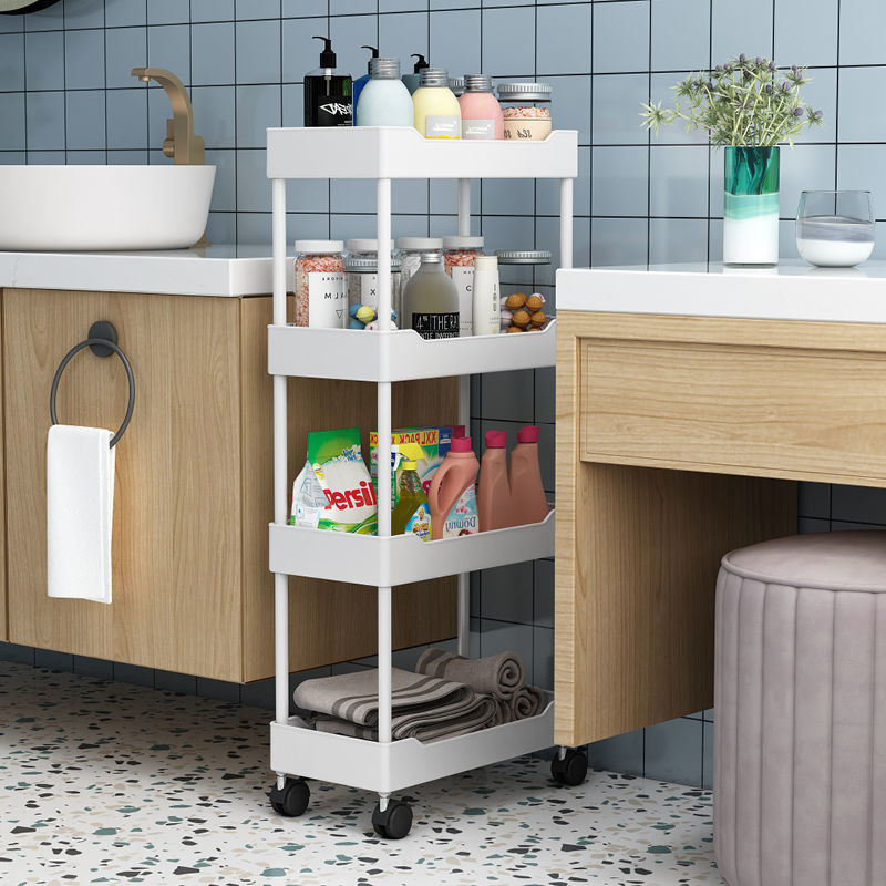 Kitchen Interspace Storage Rack Gap shelf pulley mobile toilet gap Rack ...